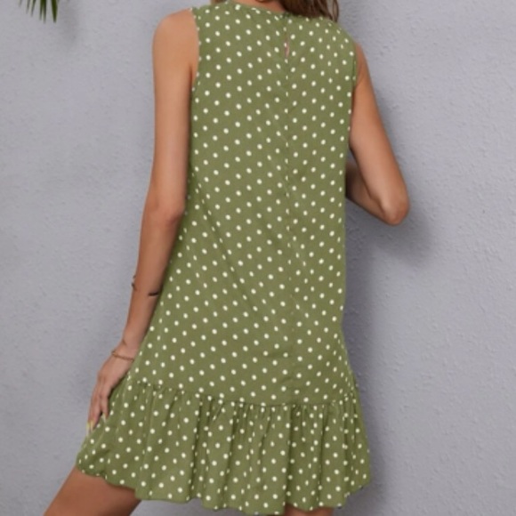 Boho polka dots ruffle hem dress - Picture 15 of 16